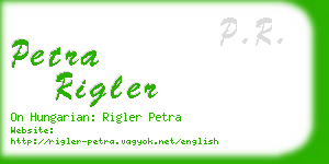 petra rigler business card